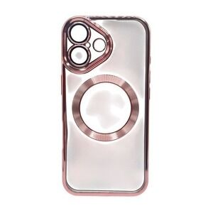 iPhone 17 Clear Protective Case Pink Metallic Trim NEW
